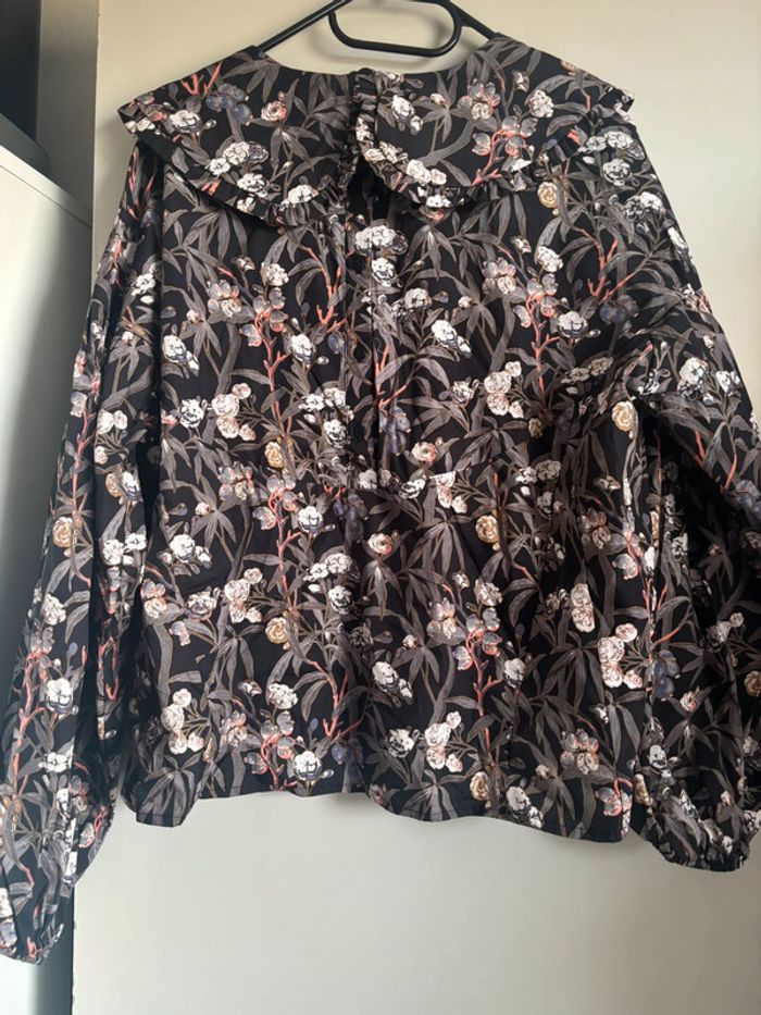 Top blouse manche longue florale - photo numéro 4