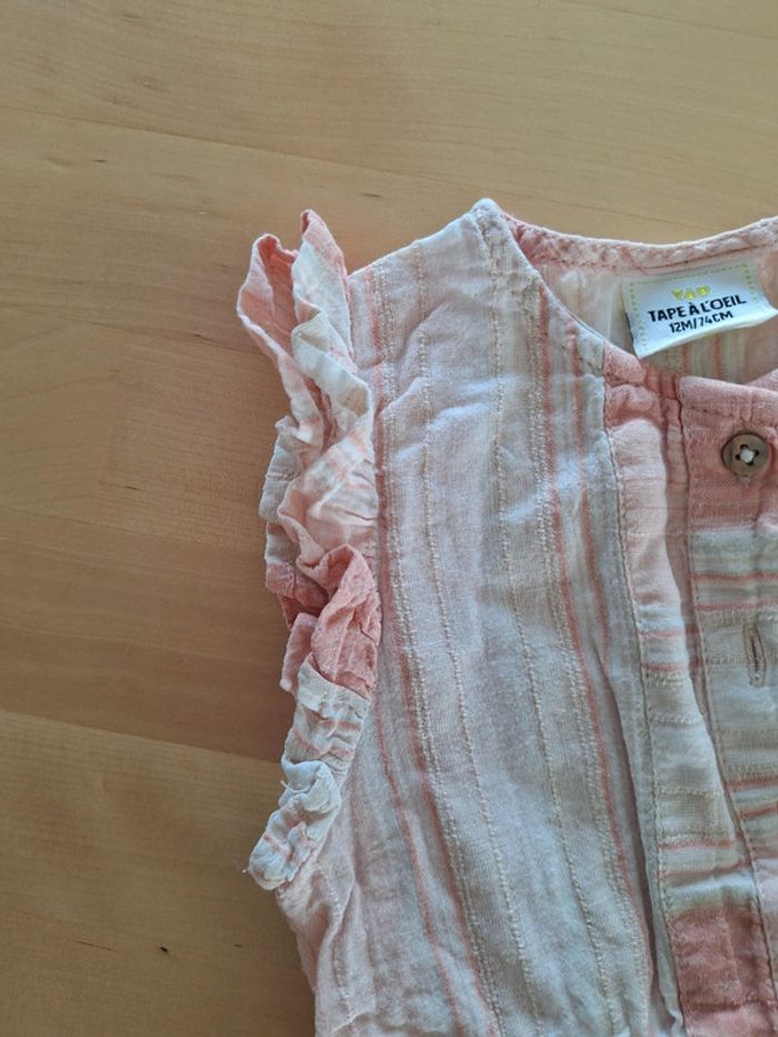 Combinaison pour fille taille 12mois marque tape à l'œil très bon état - photo numéro 5