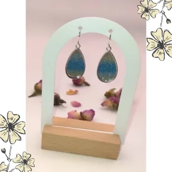 Boucles d' oreilles bleues