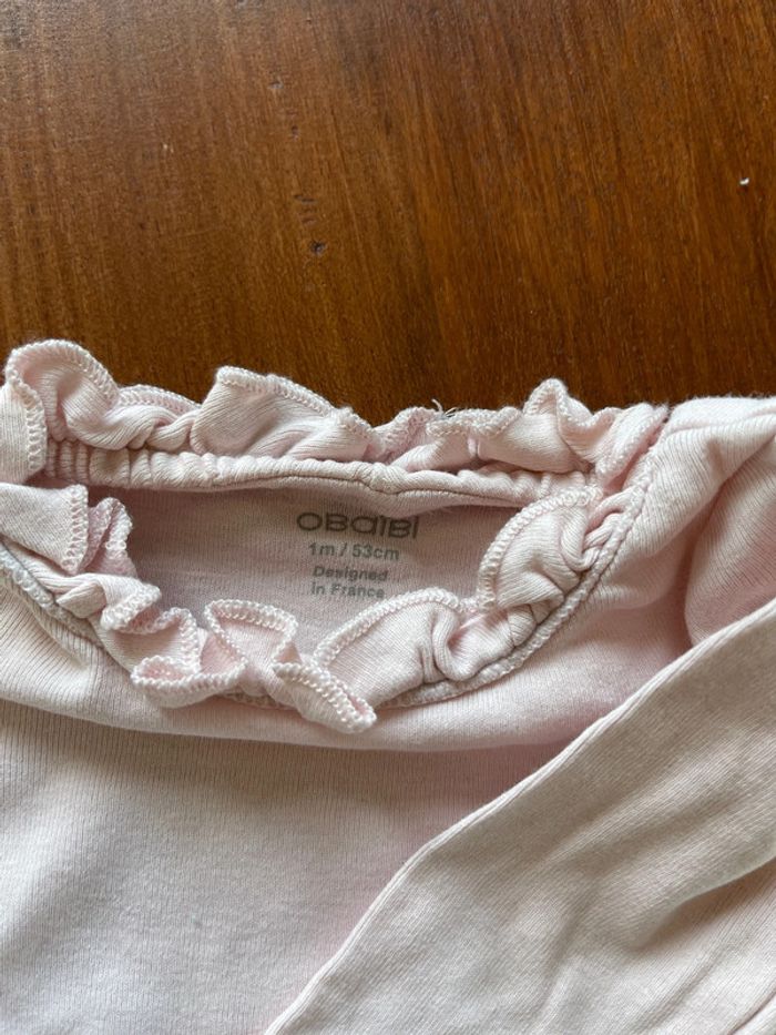 Lot de 3 bodies Obaïbi taille 1 mois très bon état - photo numéro 9