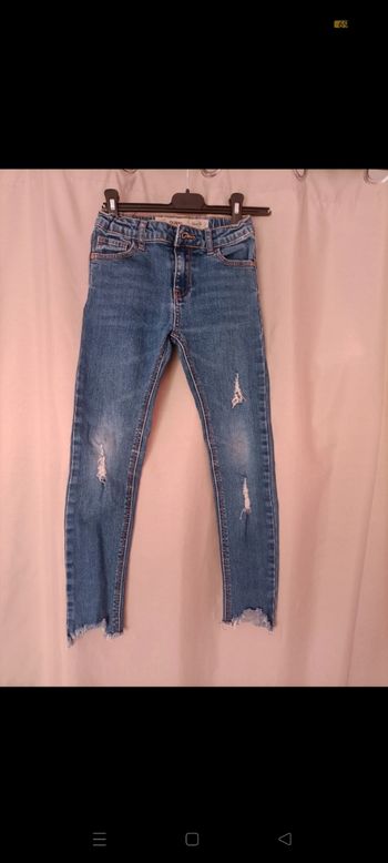 Jean Skinny fille effet troué