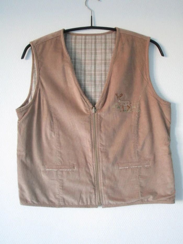 Gilet sm velours cerf vintage 42 TBE - photo numéro 11