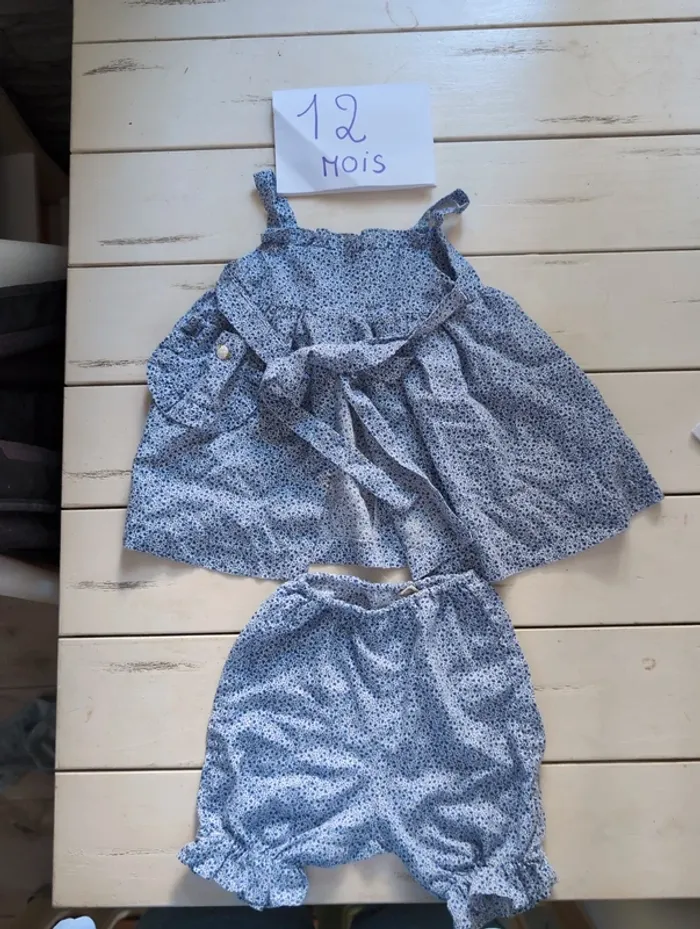 Ensemble robe bébé fille 12 mois