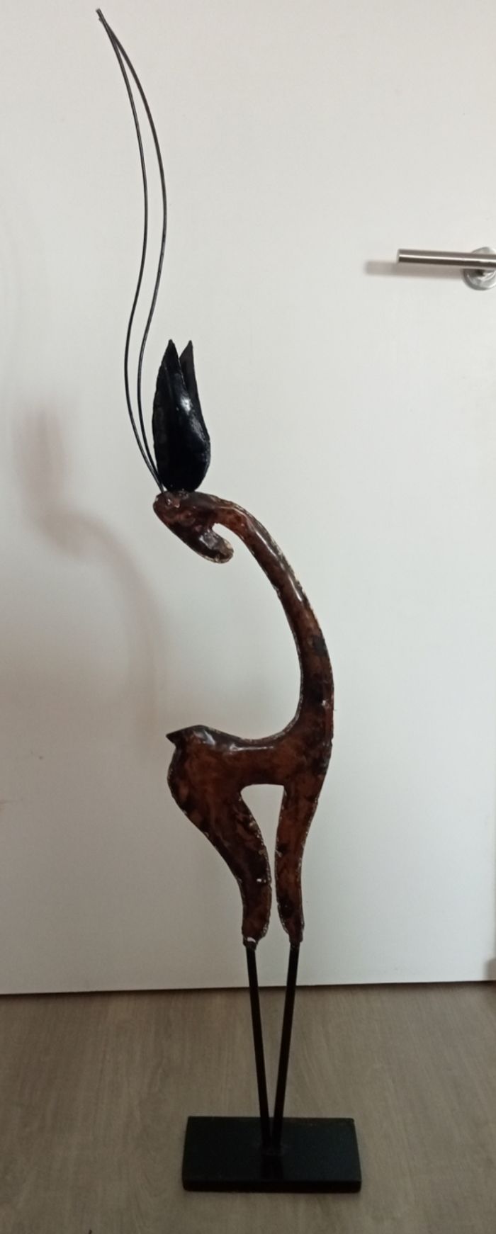 Sculpture gazelle / antilope métallique - photo numéro 2