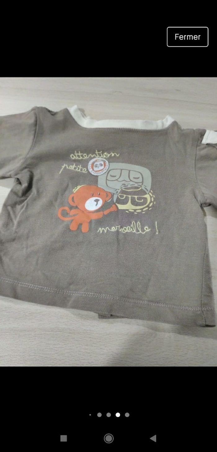 Ensemble pantalon pull fin 3 mois Petite merveille - photo numéro 5