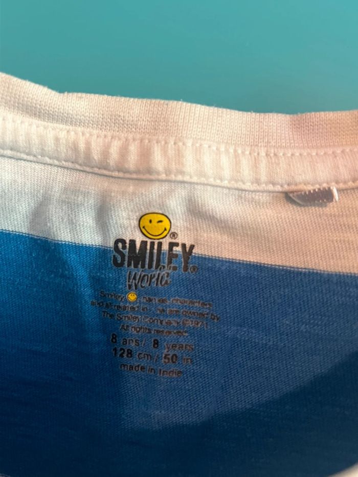 T shirt rayé smiley - photo numéro 5