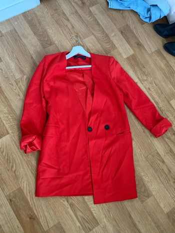 Blazer Zara long rouge