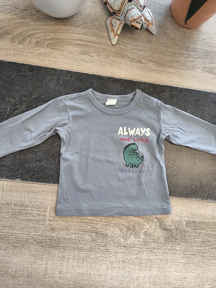 Tee-shirt garçon ml 6 mois HM - photo numéro 2