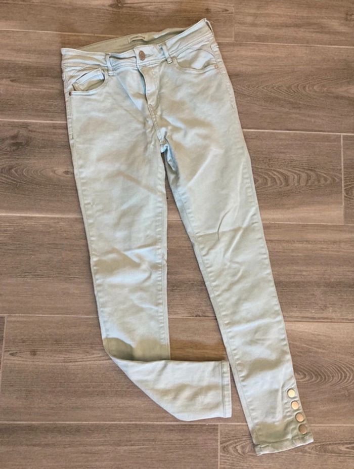Jean skinny turquoise T.36