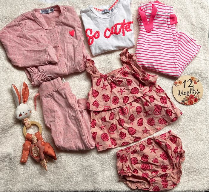 Lot vêtements été bébé fille 12 mois
