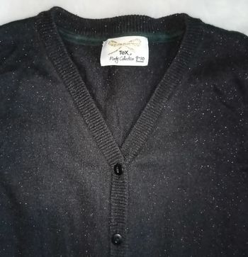 Gilet noir pailleté 9/10 ans