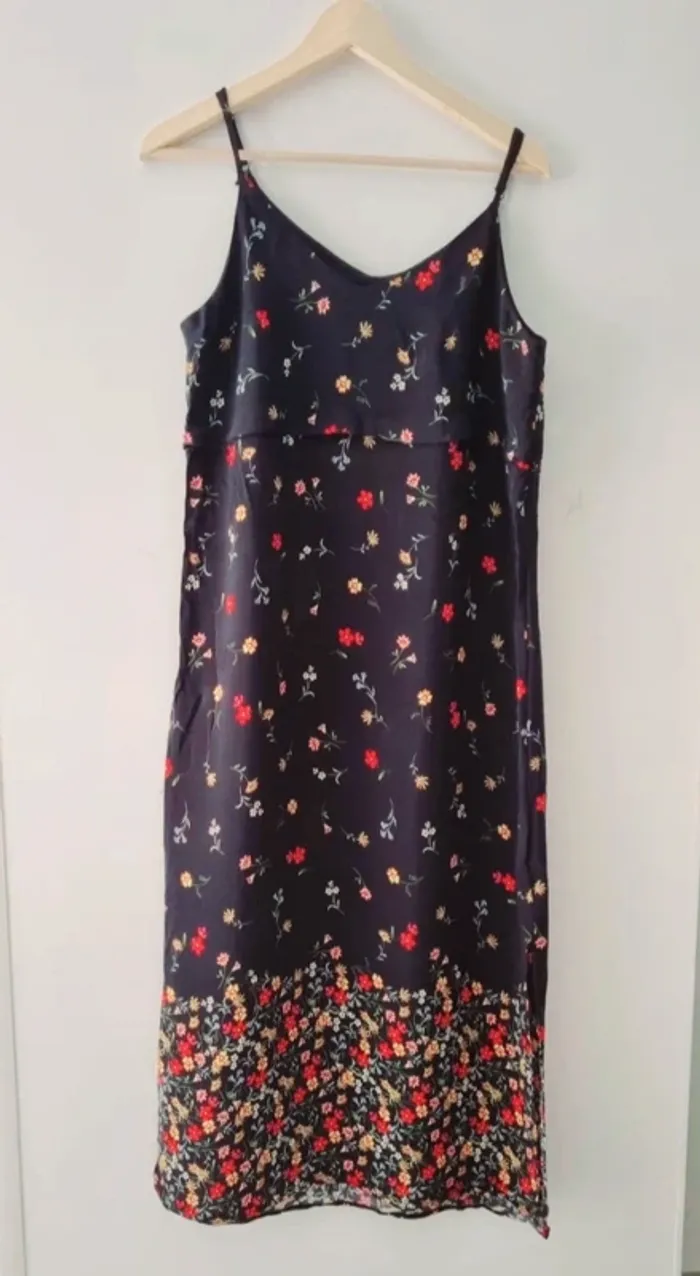 Robe longue été fleurie fendue - photo numéro 2
