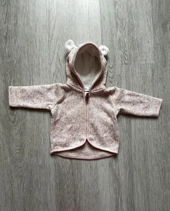 Gilet à capuche fille 1 mois