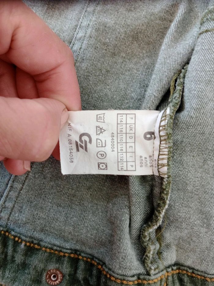 Veste fille 6 ans Jean vert c85 - photo numéro 6