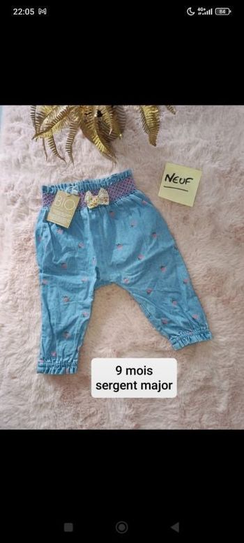 Pantalon sarouel sergent major fraises