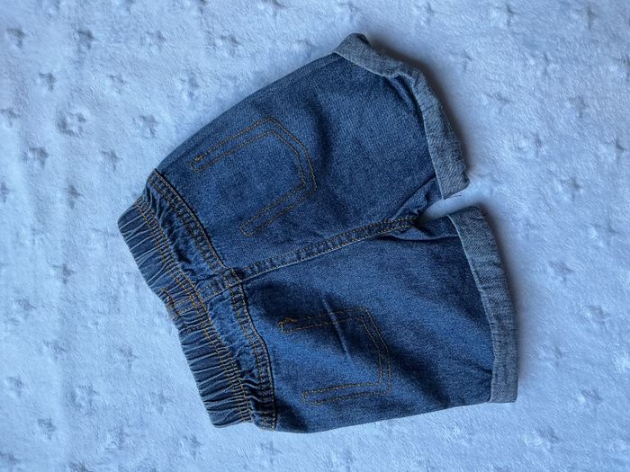 short en jean bleu taille élastique lee cooper 3 mois motifs fruits - photo numéro 7