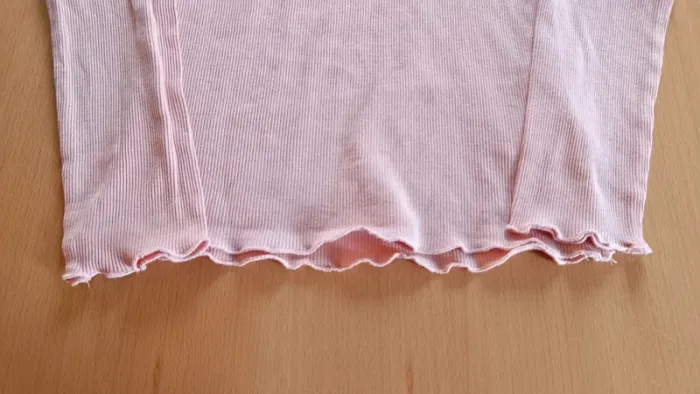 Haut manches longues côtelé rose pâle - photo numéro 5