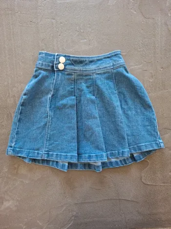 Jupe plissée en jean