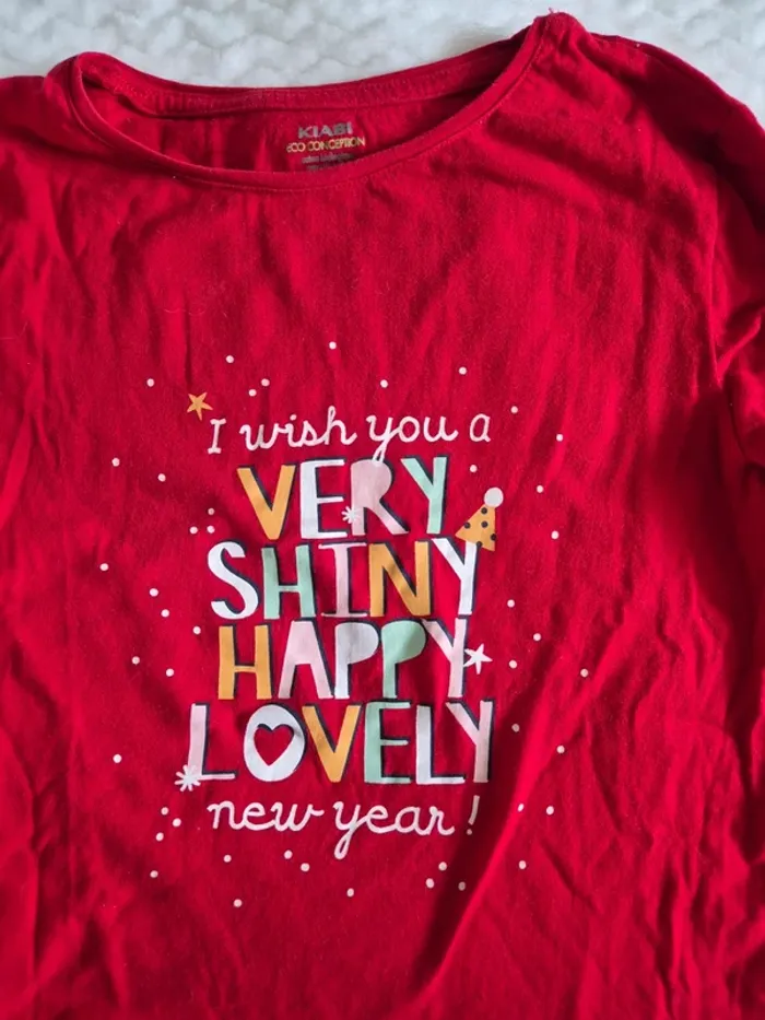 Tee-shirt manches longues Noël 10 ans - photo numéro 2
