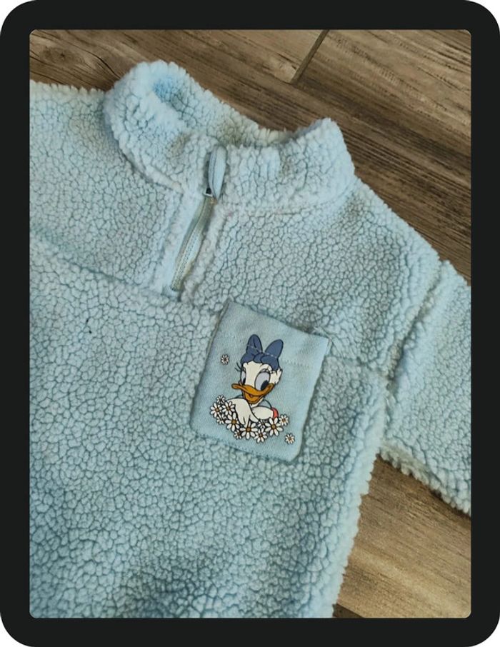 Pull polaire bleu clair Daisy Disney Taille 9-12 mois - photo numéro 2