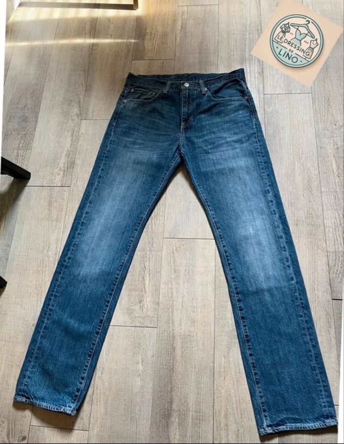 Levi’s 513 Slim Straight W32 L32 – Bleu usé vintage, bon état - photo numéro 2