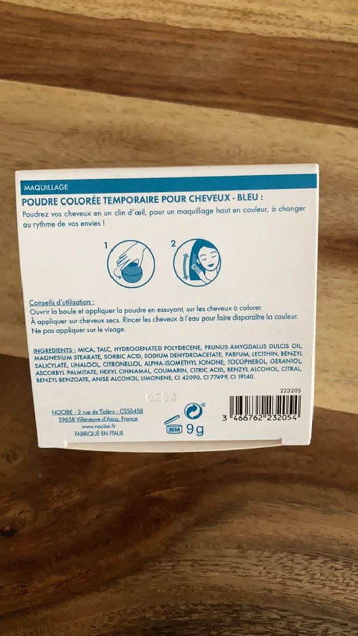 Poudre colorée bleu cheveux - photo numéro 3