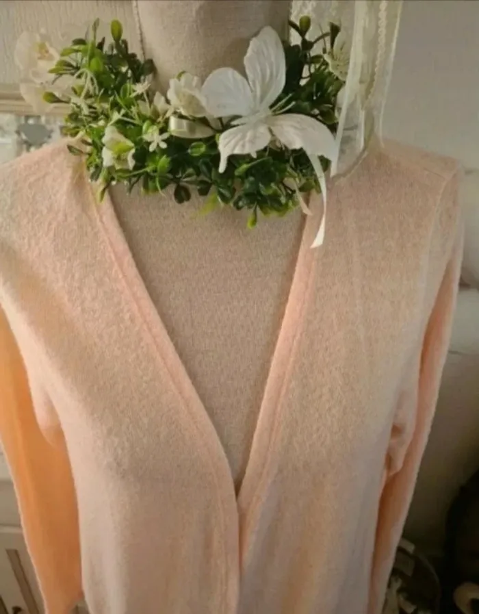 Gilet long abricot tout doux C &A Taille XL Neuf