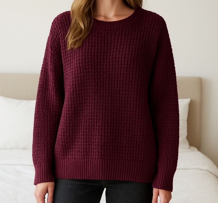 Pull-over couleur bordeaux taille M