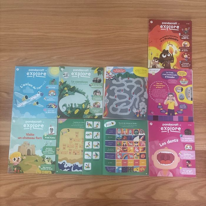 # lot 7 livres pandacraft