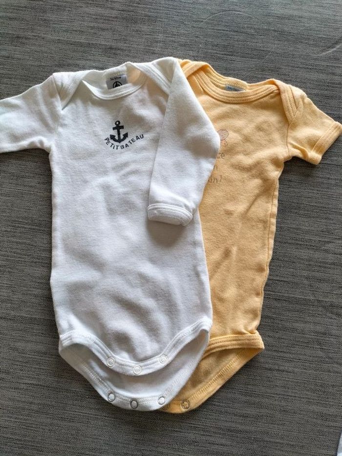 lot de 2 bodies Petit Bateau
