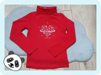 Sous-pull okaidi rouge à motif 8 ans en parfait état