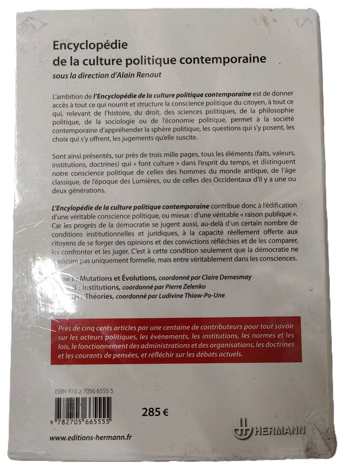 Encyclopédie De La Culture Politique Contemporaine - Coffret En 3 Volumes (détail sur annonce) - photo numéro 3