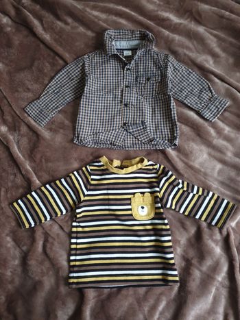 Chemise/ t shirt ML 6 mois