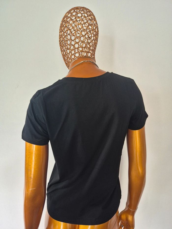 Tee-shirt Noir Manches Courtes Femme Taille S/36 - photo numéro 2