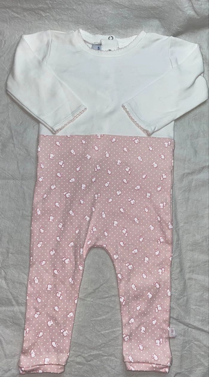 combinaison coton Absorba  lapin  6 mois
