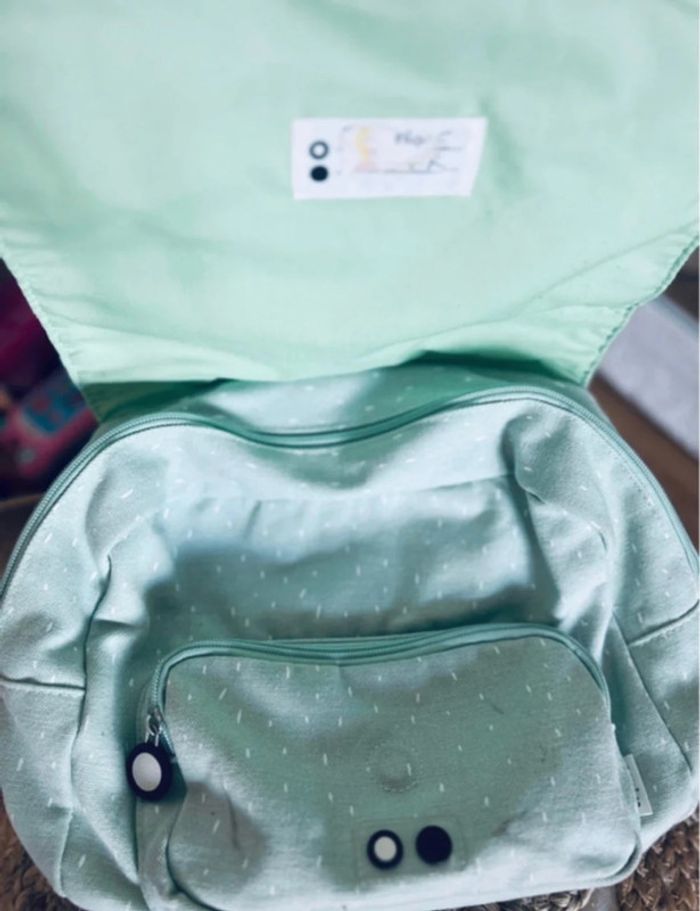 Cartable maternelle Trixie 100%coton  ours polaire ours - photo numéro 2