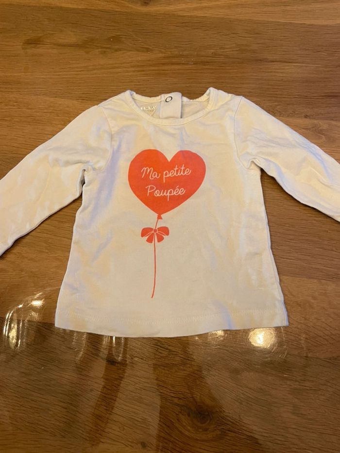 Lot tee shirt manches longues 3 mois - photo numéro 4