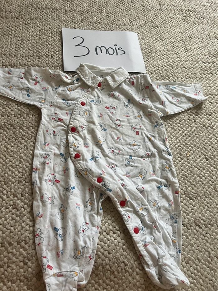 Pyjama léger blanc 3 mois
