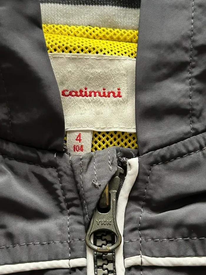 Veste légère mi saison coupe vent imperméable avec capuche garcon Catimini taille 4 ans - photo numéro 7