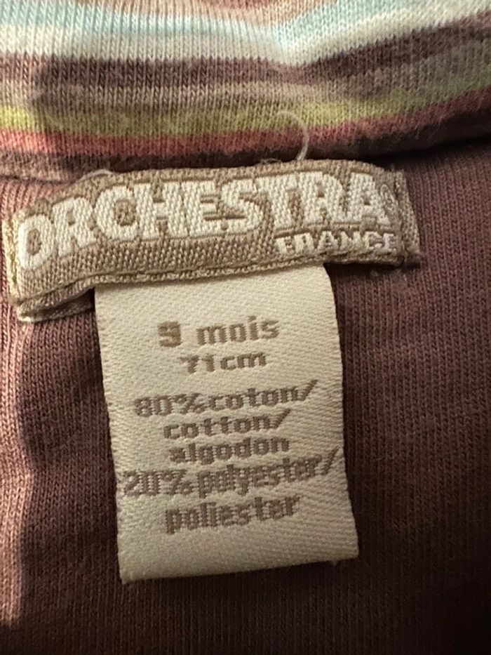 Pilot 3 en 1 marron imprimée à fleurs bébé fille 9 mois Orchestra - photo numéro 2