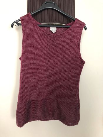 Top en maille Bordeaux