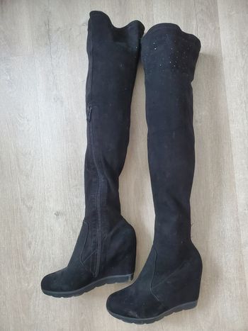 P37 botte haute talon compensé 