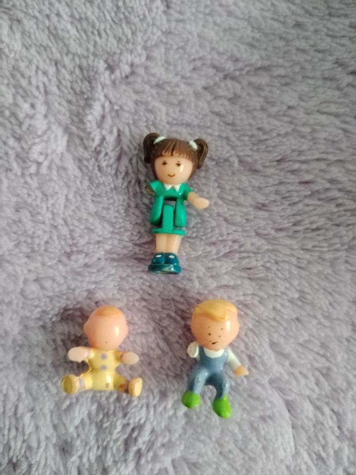 Polly Pocket vintage 1994 crèche boîte cœur jaune ruban rose - photo numéro 11