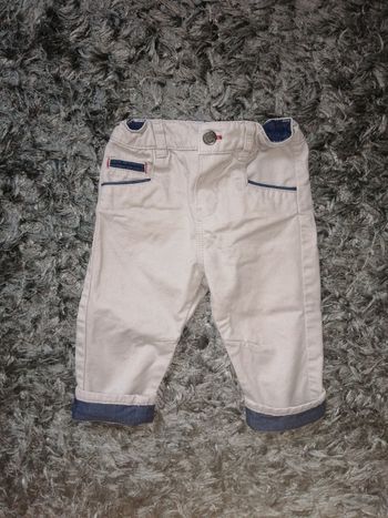 Pantalon Okaidi avec revers