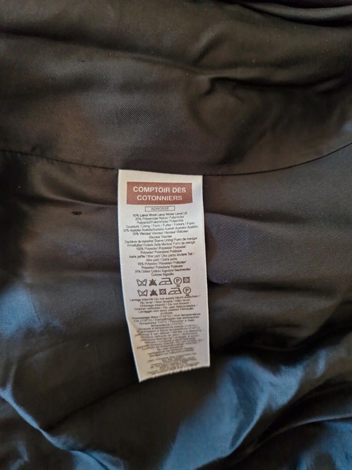 Manteau court en laine comptoir des cordonniers T36 - photo numéro 5