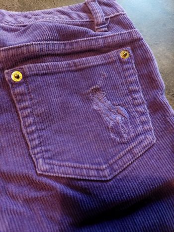 Pantalon velours violet 7 ans Ralph Lauren