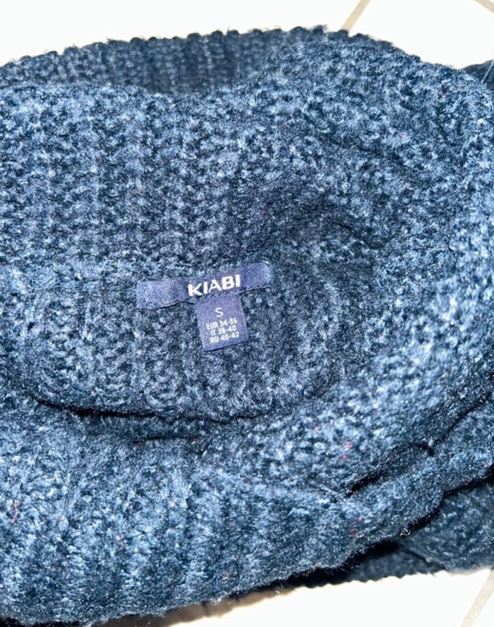 Pull col roulé en laine bleu marine – Kiabi – Taille S - Bon état - photo numéro 3