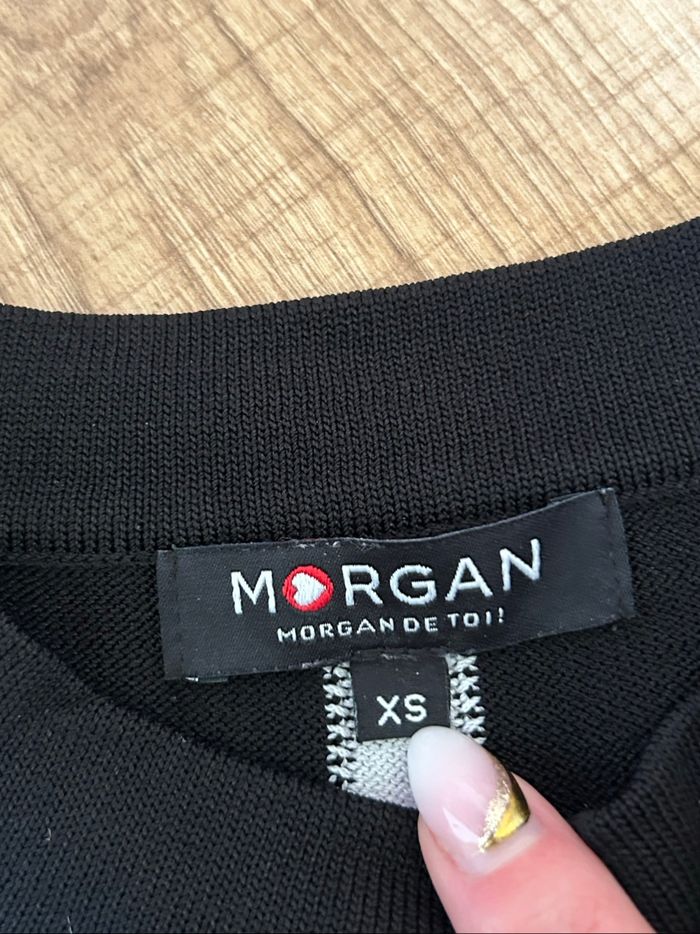 Pull noir et blanc avec manches 3/4 Morgan taille XS jamais porté - photo numéro 9