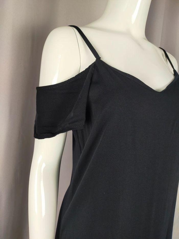 Robe longue noire à bretelles – Made in Italy – Taille 36 - photo numéro 14