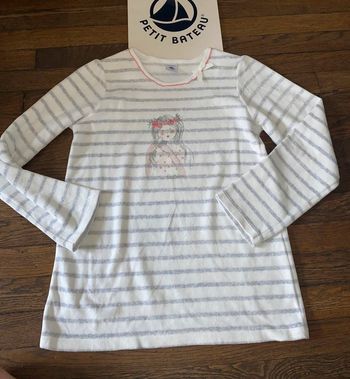 chemise de nuit velour Petit Bateau  10 ans  assez courte